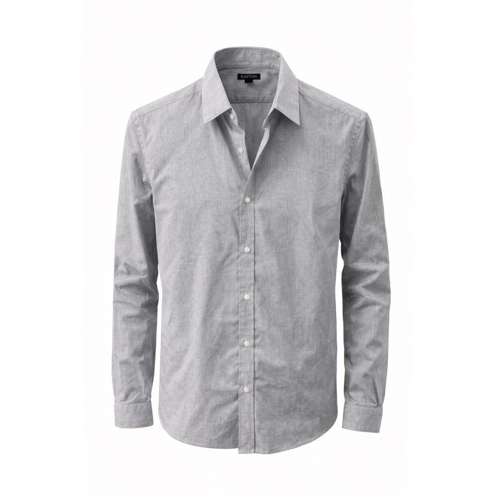 H&M Easy Iron Gray Slim Shirt S EUC